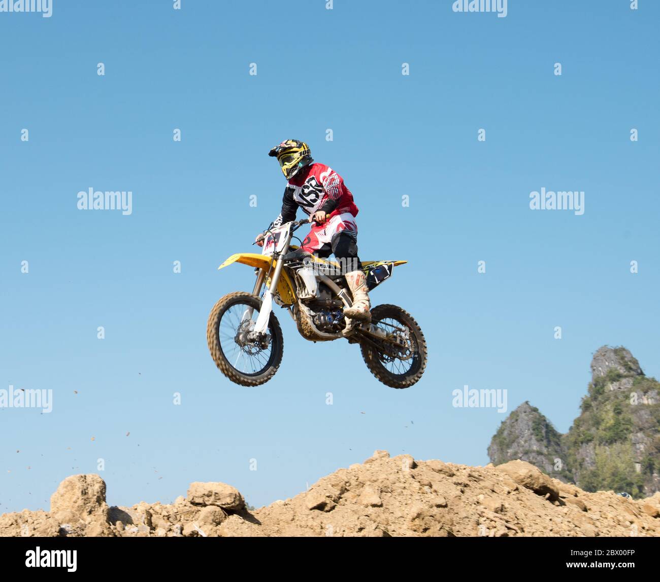 Scene Of Motorcross Racing Stock Photo Alamy