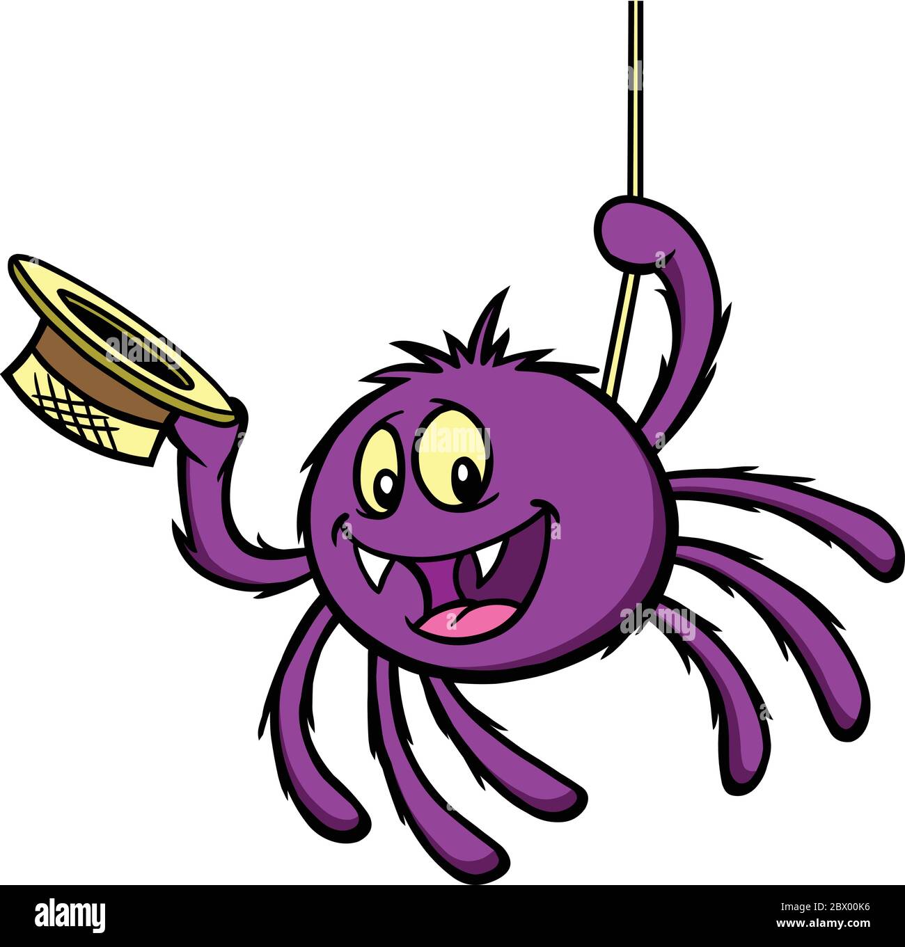 Itsy Bitsy Spider- A Cartoon Illustration of an Itsy Bitsy Spider. Stock Vector