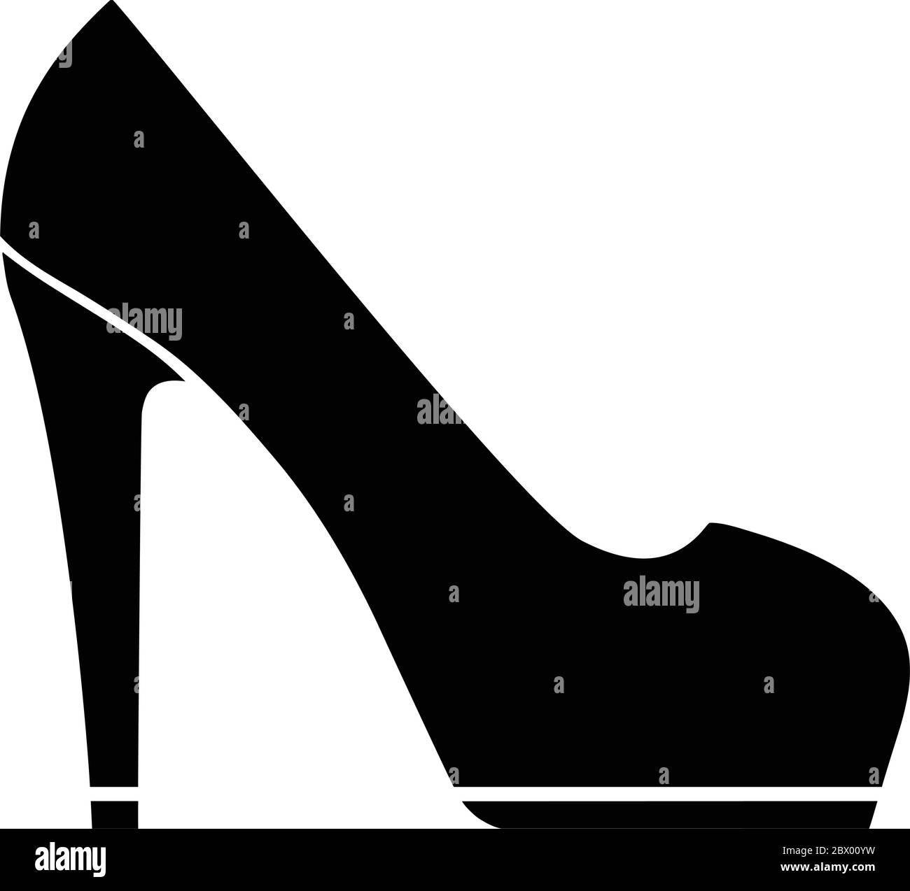 High Heel Silhouette- An Illustration of a High Heel Silhouette Stock ...