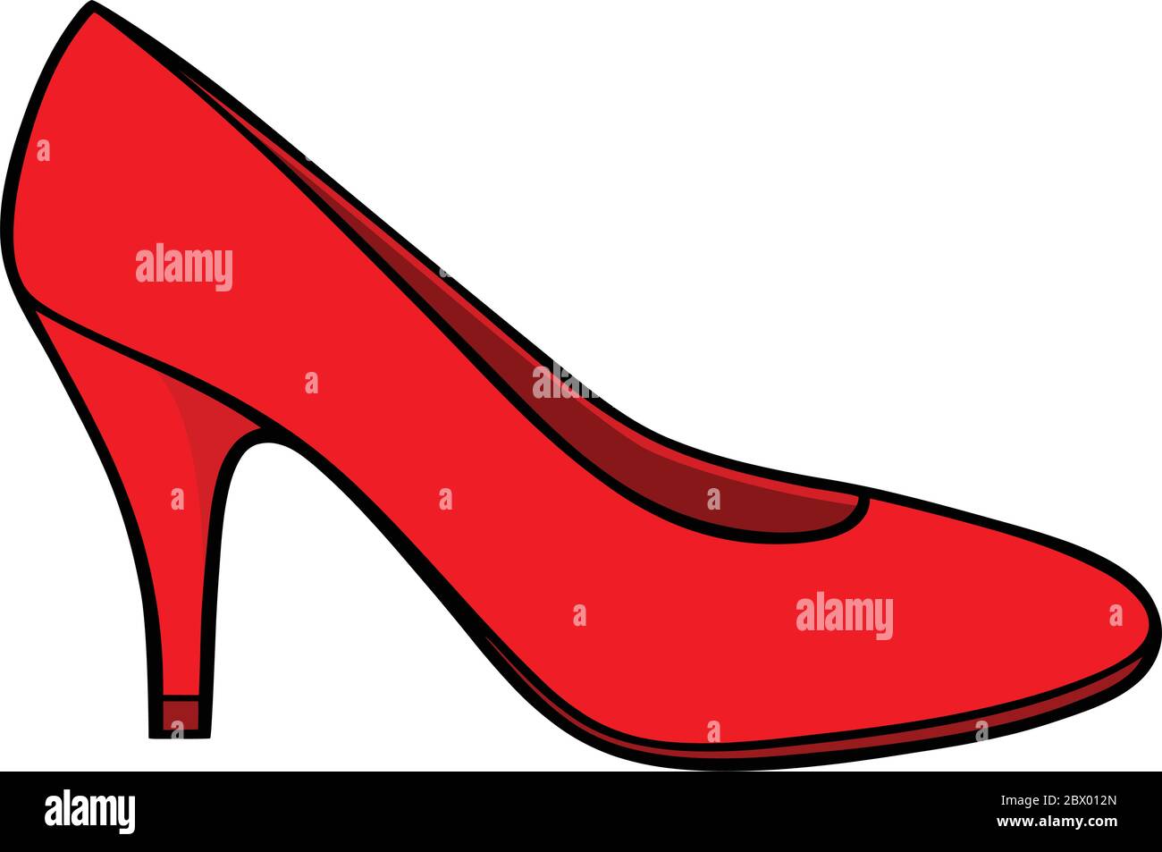 Ladies Dress Shoe- An Illustration of a Ladies Dress Shoe. Stock Vector