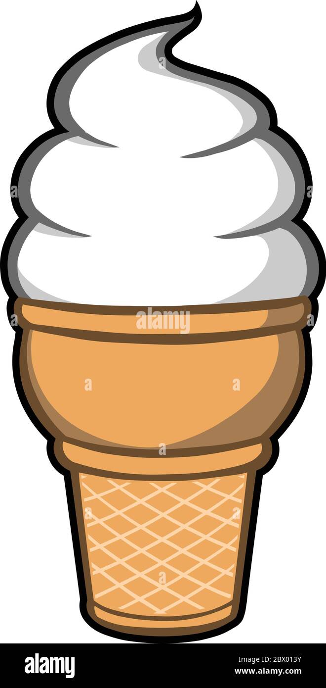 Ice Cream Cone - A cartoon illustration of an Ice Cream Cone Stock Vector  Image & Art - Alamy