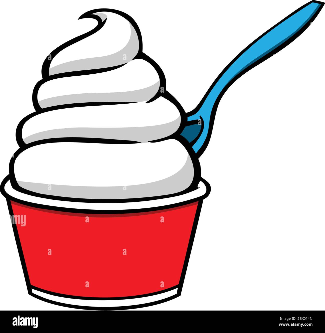 Ice Cream Icon - A cartoon illustration of an Ice Cream Icon Stock Vector  Image & Art - Alamy