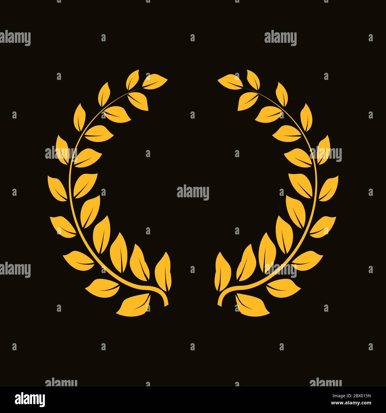 Award icons. Web site. Laurel wreath isolated on dark background ...