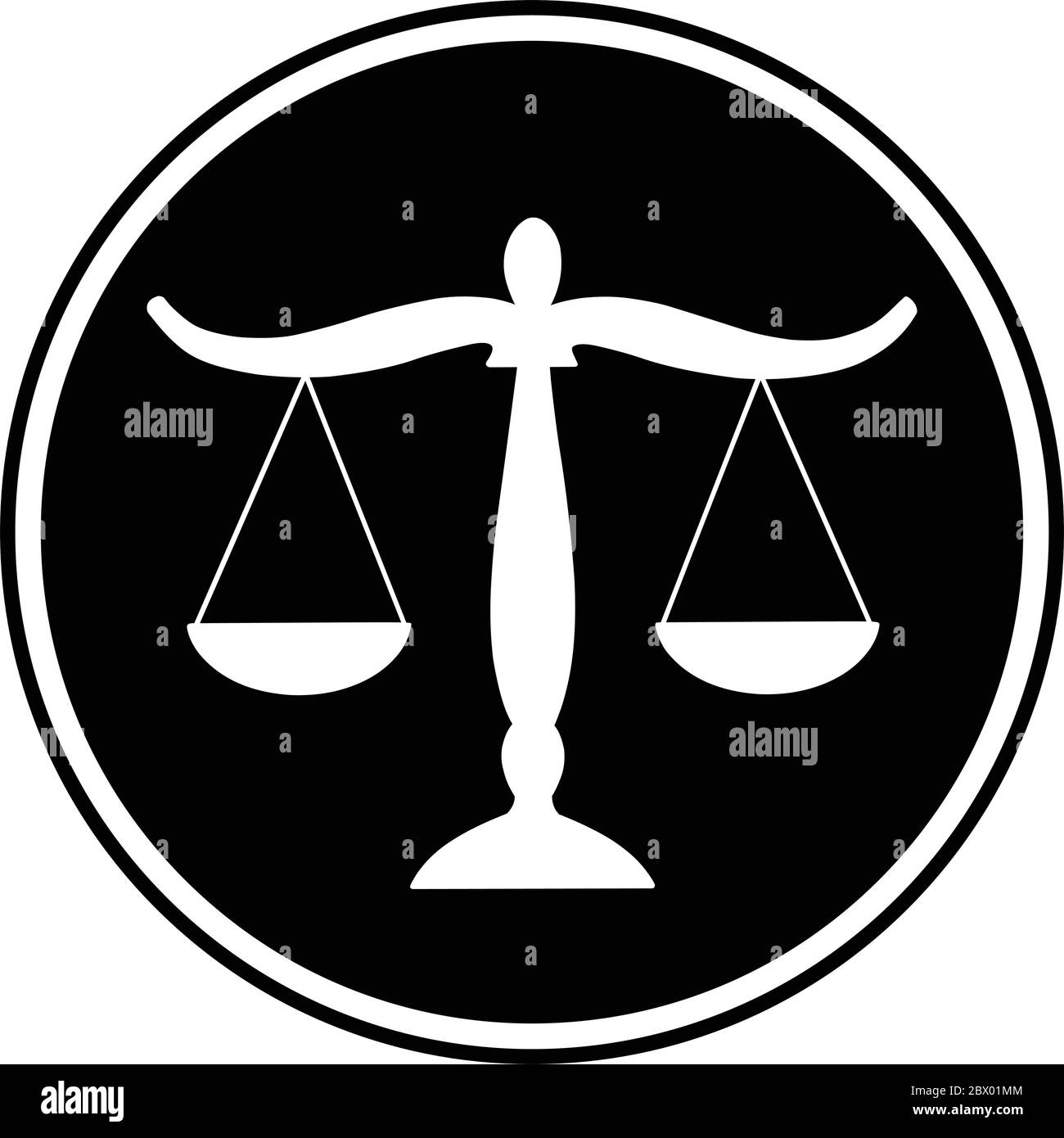 Justice Scales Symbol An Illustration of a Justice Scales Symbol Stock