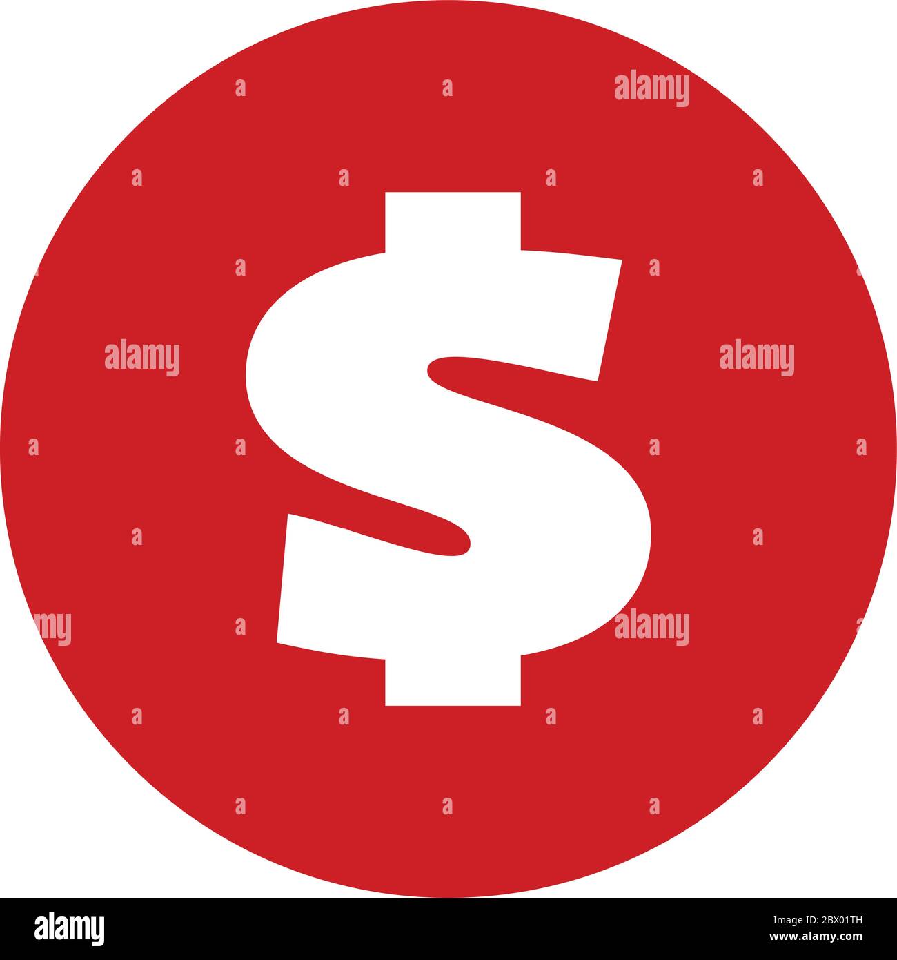 Money Icon Negative- An Illustration of a Negative Money Icon. Stock Vector