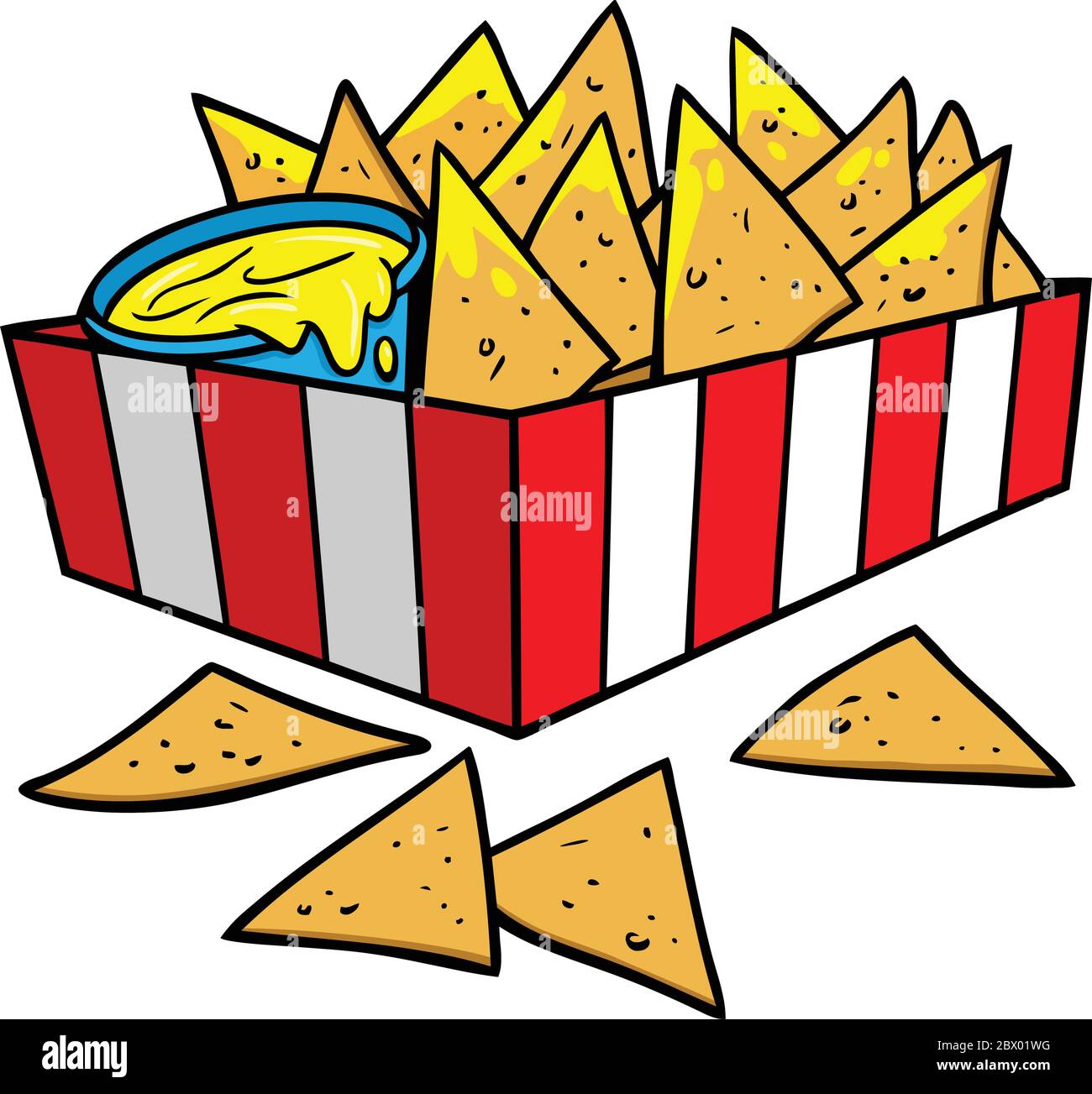 Nachos with cheese Stock Vector Images - Alamy, image size:1300x1303