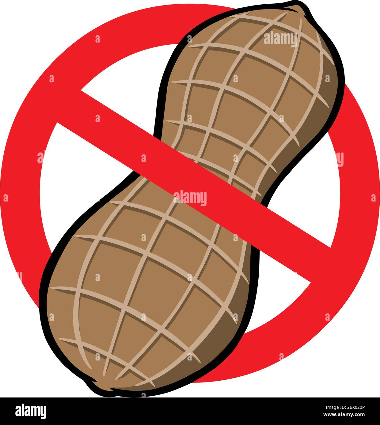 No Peanuts An Illustration of a No Peanuts Sign Stock Vector Image
