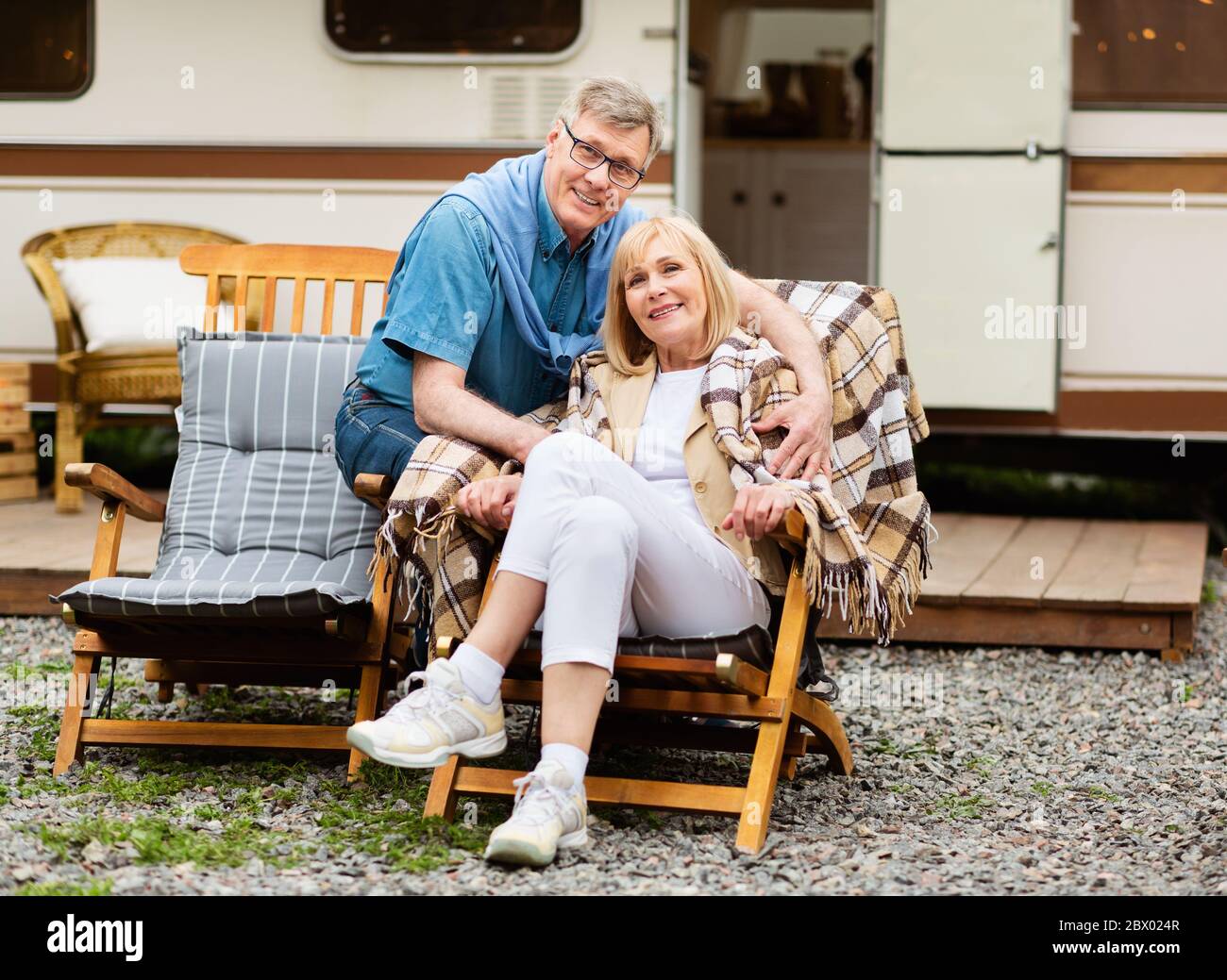 Senior couple in camper van hi-res stock photography and images - Alamy