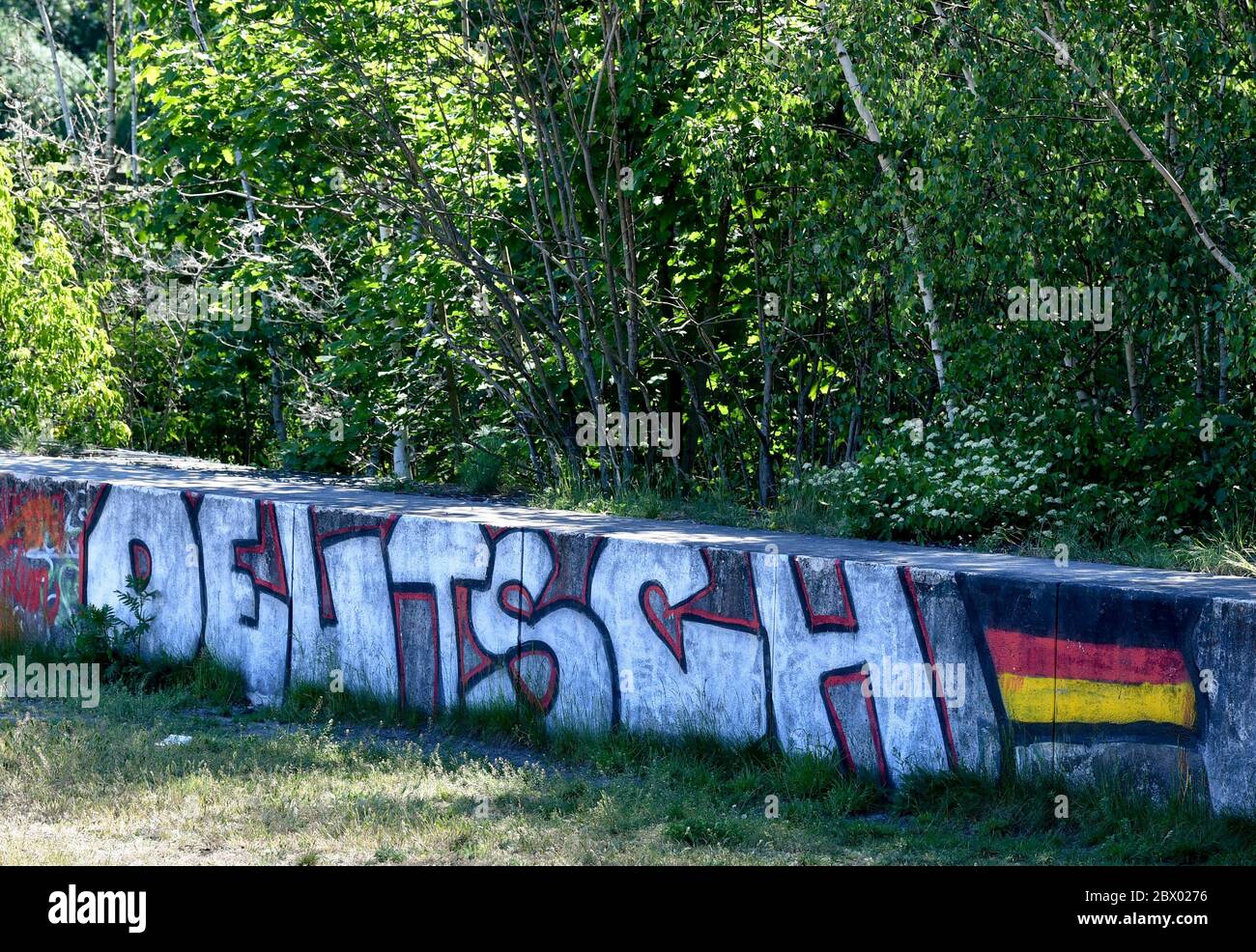 Berlin Germany 03rd June Graffiti From The Word German And A German Flag In Kaulsdorf Credit Jens Kalaene Dpa Zentralbild Zb Dpa Alamy Live News Stock Photo Alamy