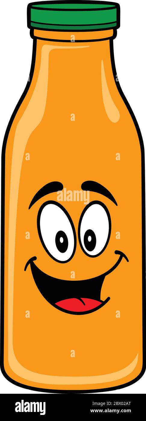 Orange Juice Mascot - A cartoon illustration of an Orange Juice Mascot ...