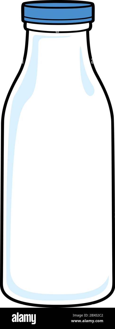 Milk Bottle - A cartoon illustration of a Milk Bottle Stock Vector ...