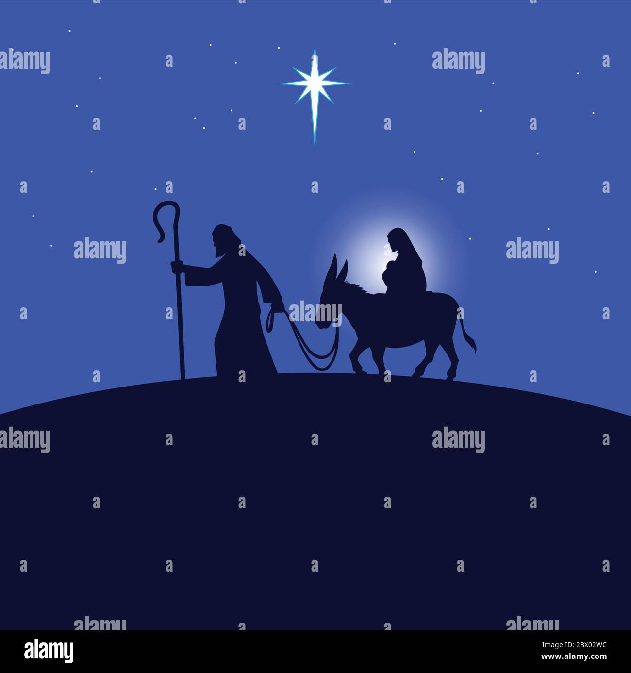 Mary and joseph and donkey hi-res stock photography and images - Alamy