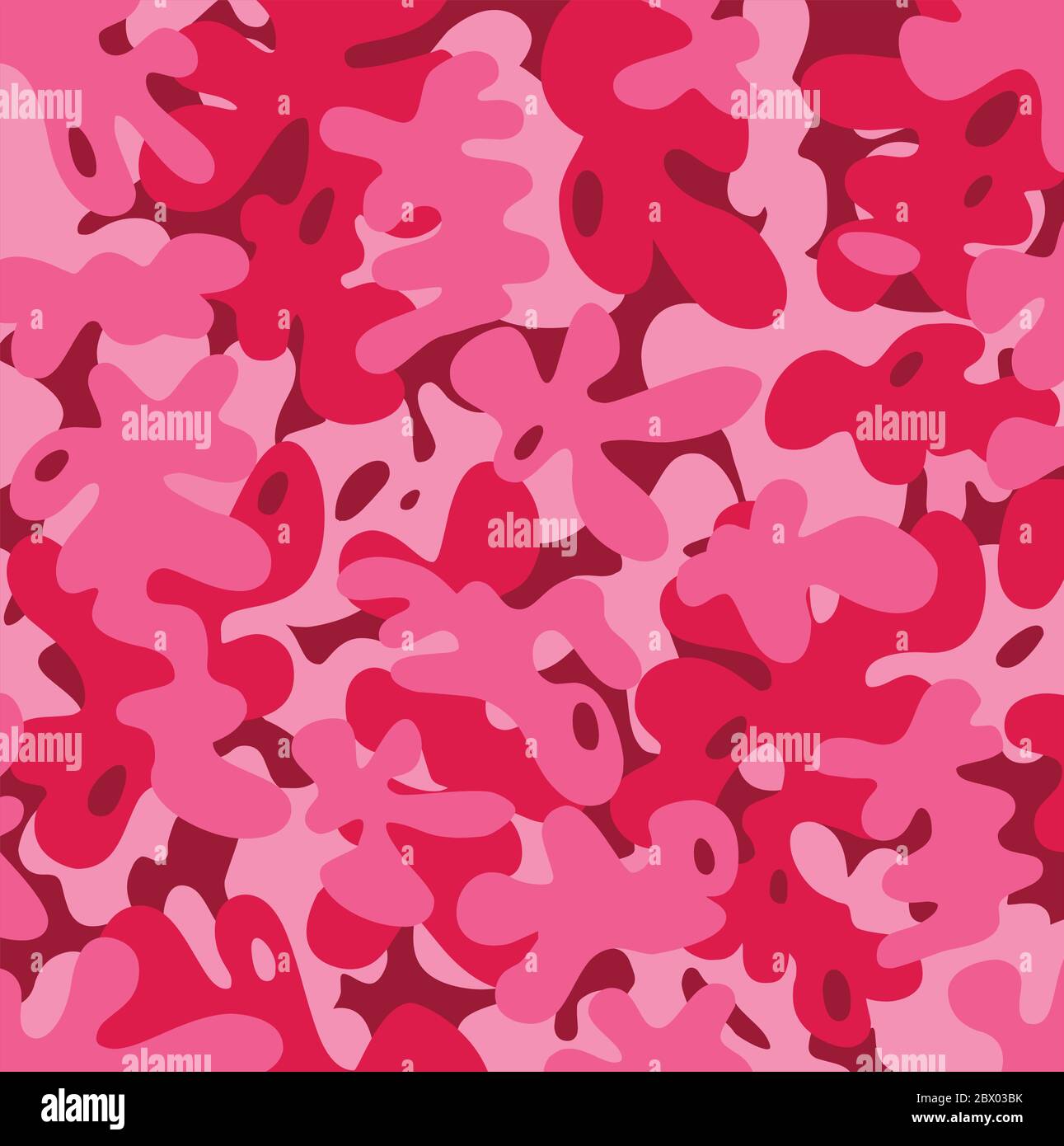 Pink Camo- An Illustration of a Pink Camo Pattern. Stock Vector