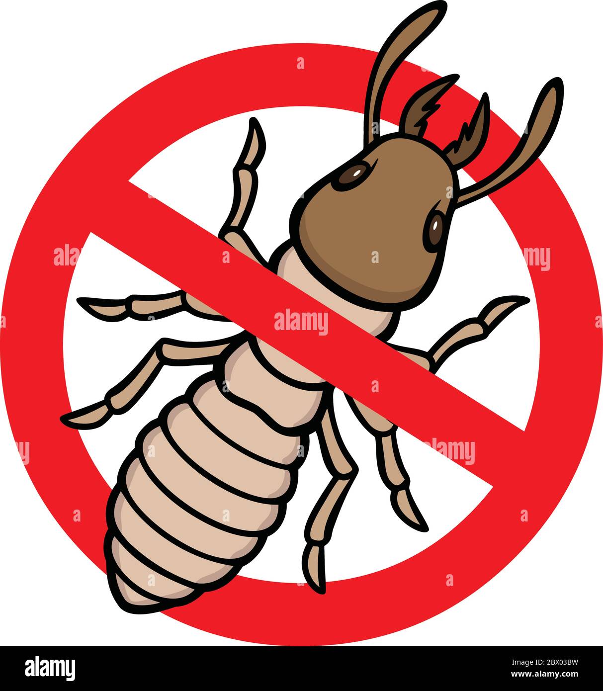 No Termite An Illustration of a No Termites Sign Stock Vector Image
