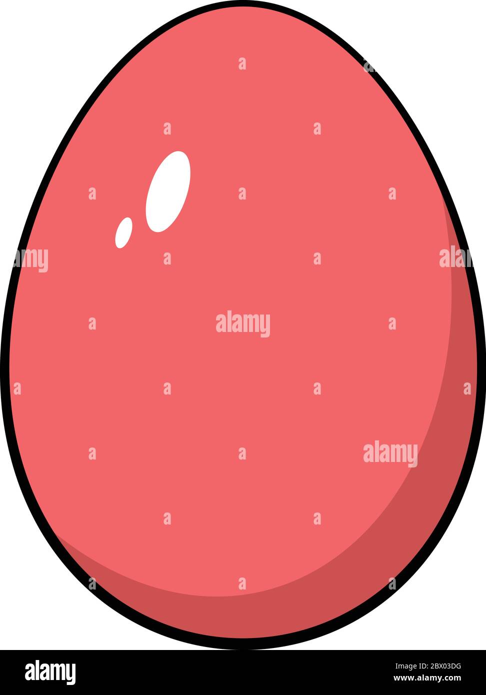 Pink Easter Egg- An Illustration of a Pink Easter Egg Stock Vector ...