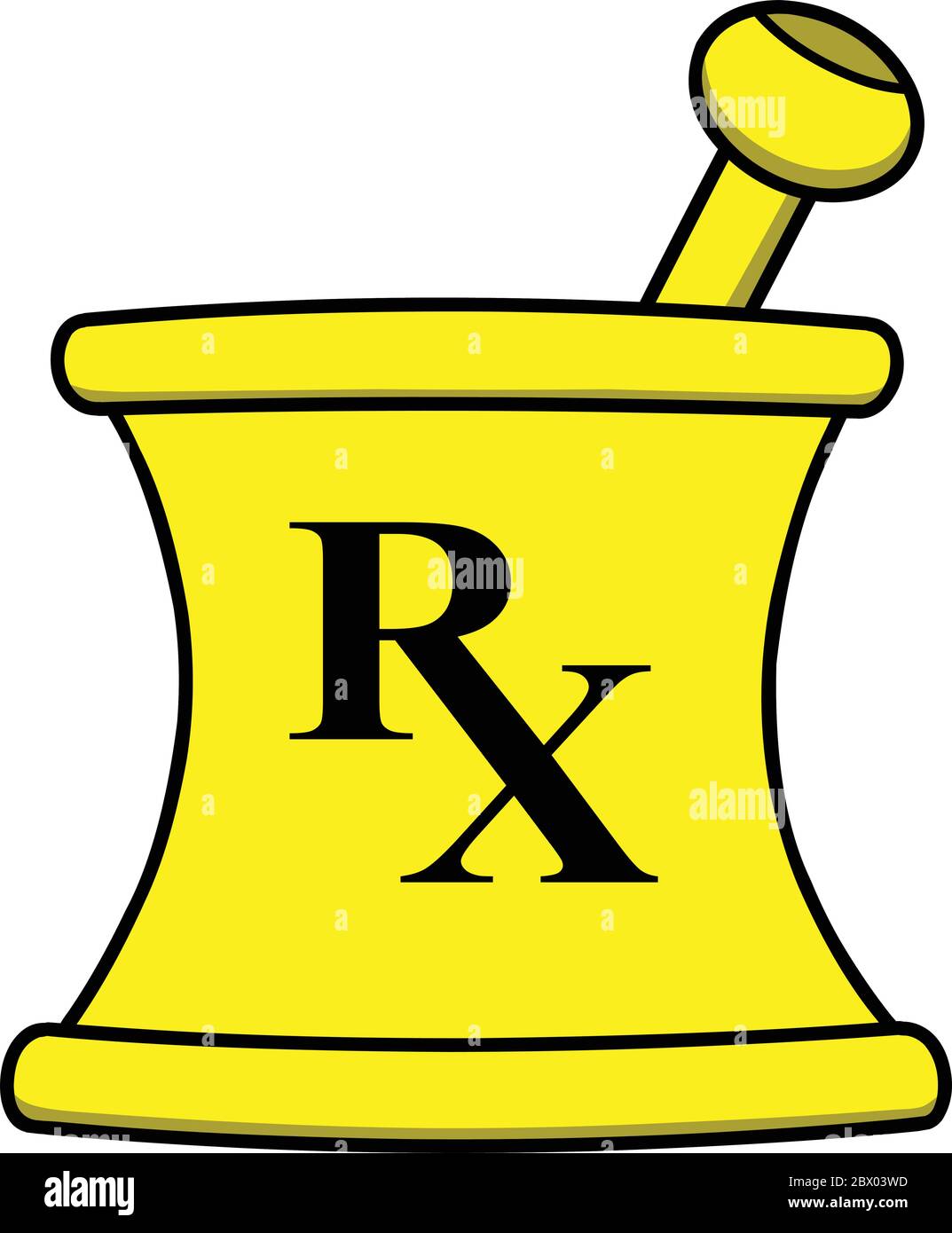 Pharmacy Mortar- An Illustration of a Pharmacy Mortar. Stock Vector