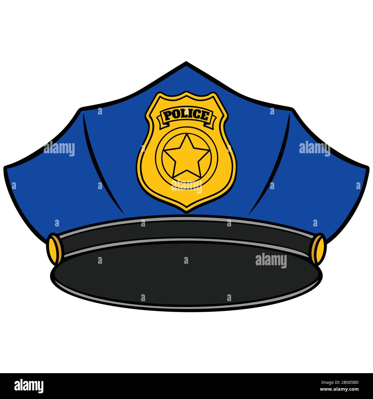 Police Hat- An Illustration of a Police Hat Stock Vector Image & Art - Alamy