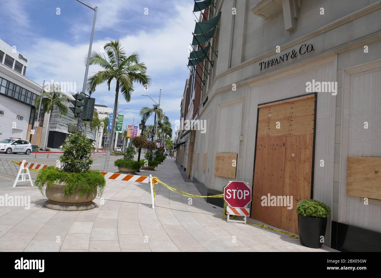 View of the Fendi store in Beverly Hills on August 01, 2020 in Los