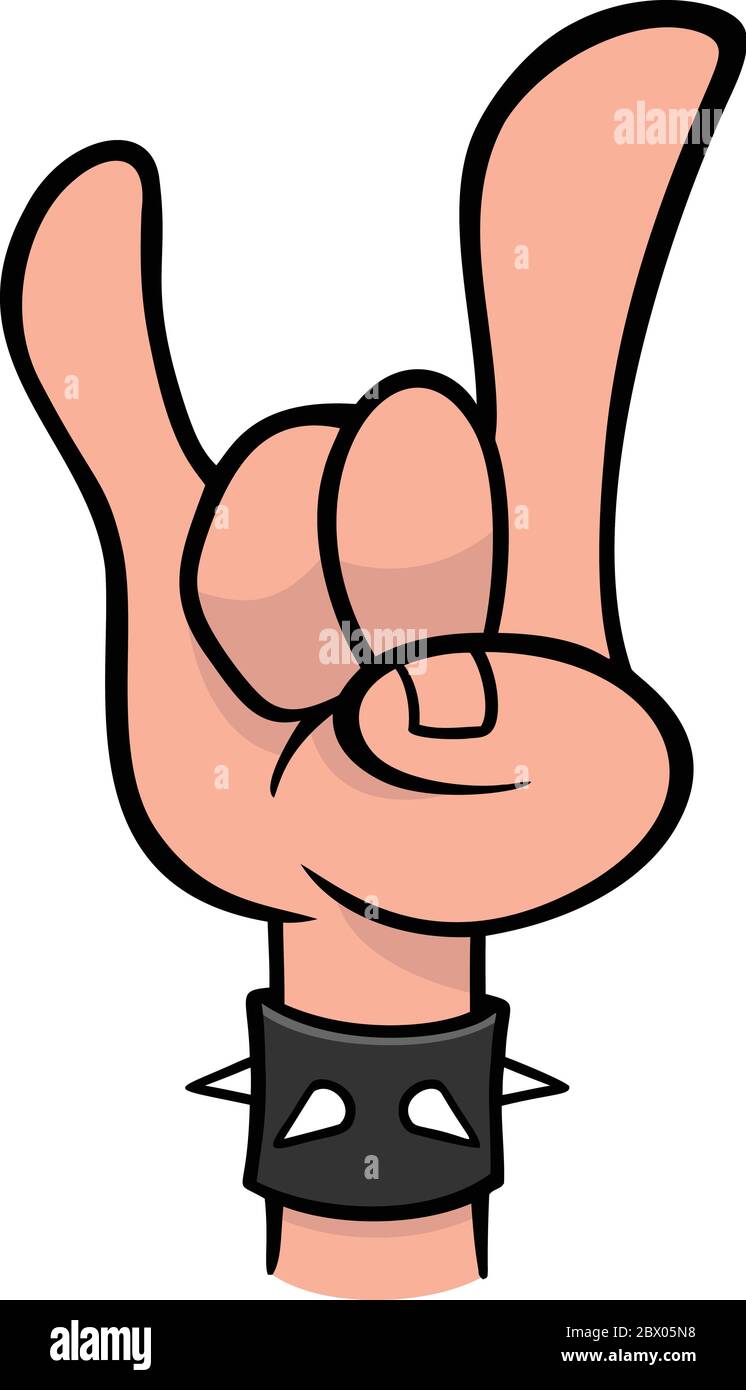 Rock and Roll Hand Sign - A vector cartoon illustration of a Rock and Roll  Hand Sign Stock Vector Image & Art - Alamy