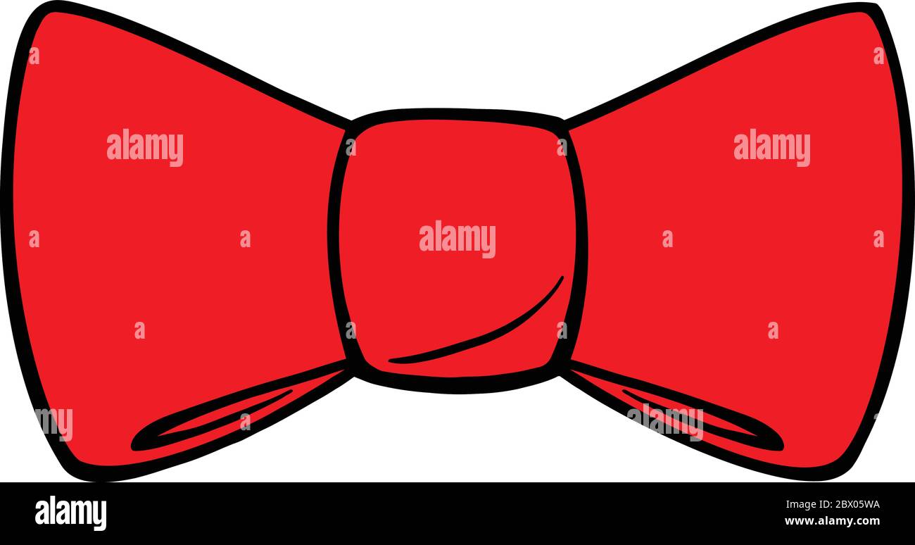Red Bow Tie - A cartoon illustration of a Red Bow Tie Stock Vector Image &  Art - Alamy