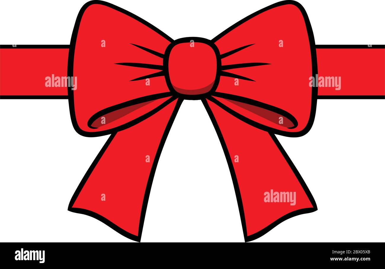 Red Bow - A cartoon illustration of a Red Bow Stock Vector Image