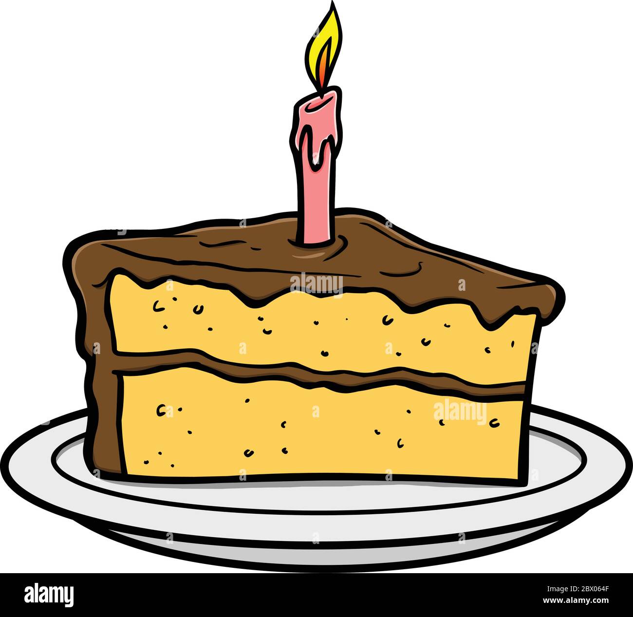 Slice of Cake - A cartoon illustration of a Slice of Cake Stock Vector  Image & Art - Alamy