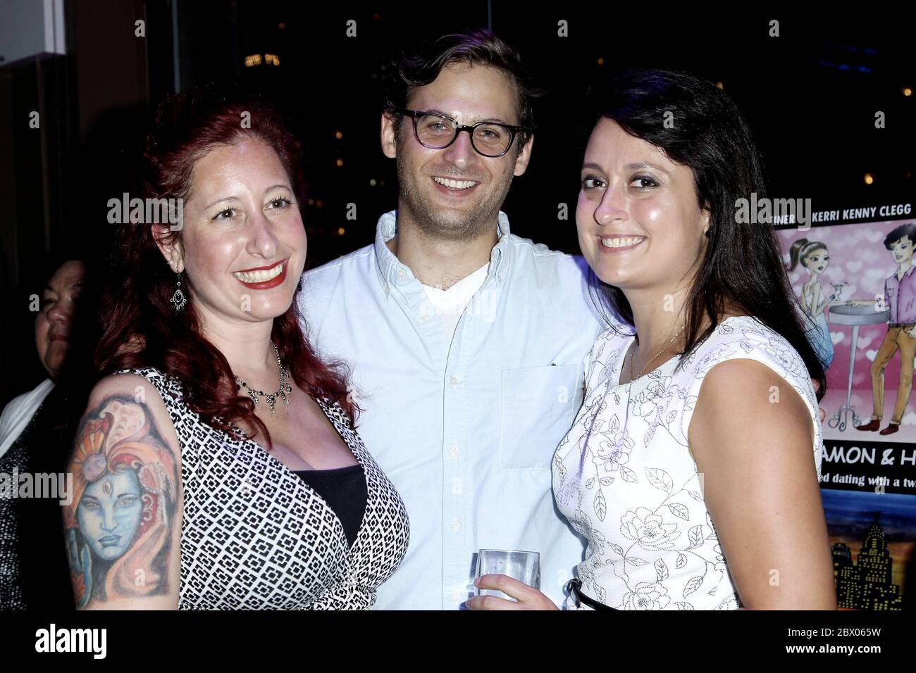 New York, NY, USA. 30 July, 2015. Denise Latella, Bobby Weinberger, Christine Detter at the After Party To Celebrate The Completion And Screening Of The Short Film "Speed Damon & Holly" at Level R. Credit: Steve Mack/Alamy Stock Photo