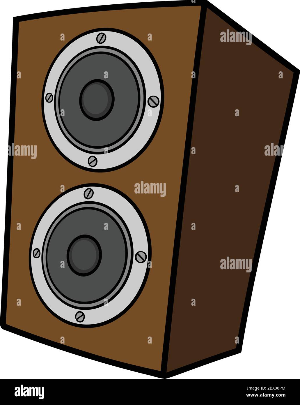 Speaker Cabinet- An Illustration of a Speaker Cabinet. Stock Vector