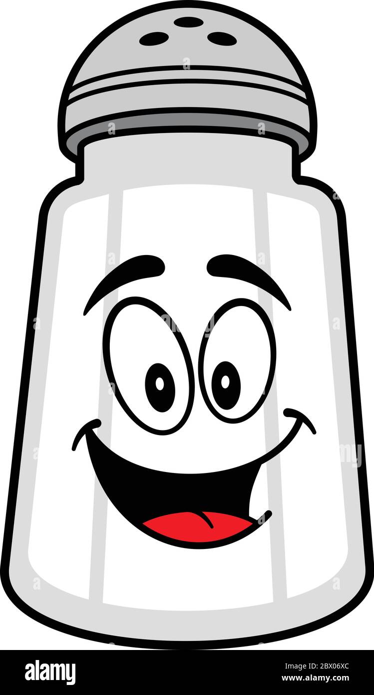 Salt Shaker Mascot- A Cartoon Illustration of a Salt Shaker Mascot Stock  Vector Image & Art - Alamy