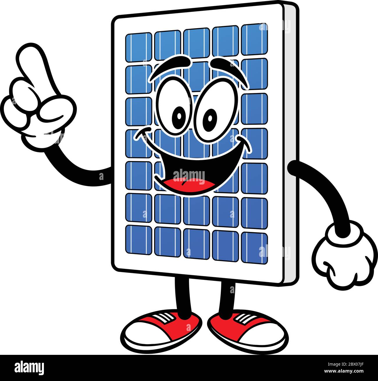 Solar Panel Talking A Cartoon Illustration of a Solar Panel Talking