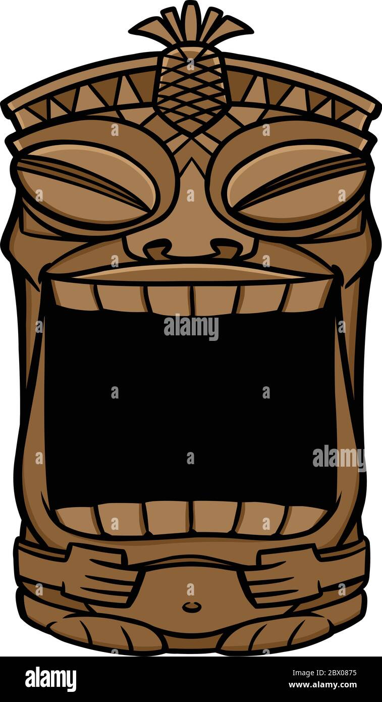 Tiki Mouth An Illustration of a Tiki Mouth Stock Vector Image & Art Alamy
