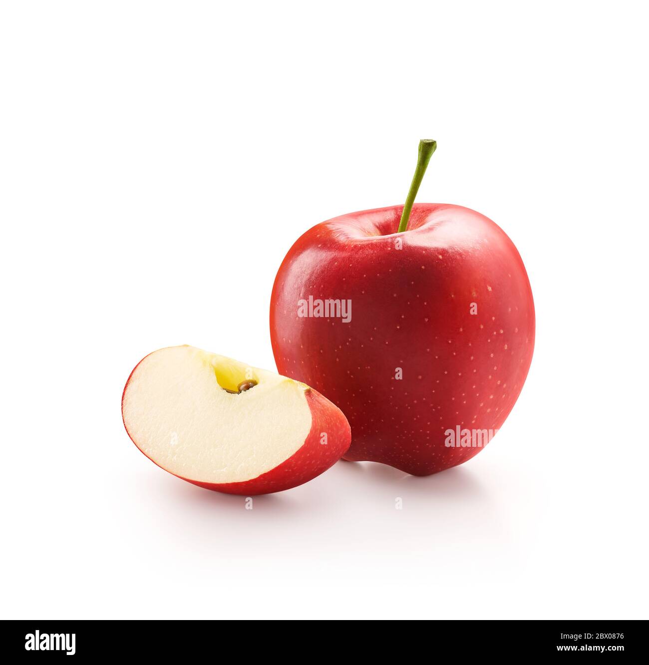 Red apples isolated on white background Stock Photo