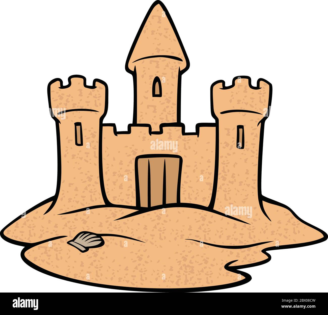 Sandcastle- An Illustration of a Sandcastle Stock Vector Image & Art ...