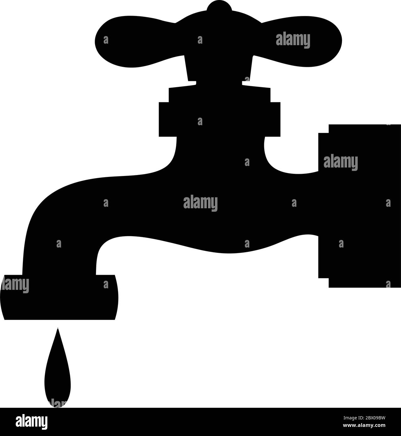 Water Faucet Leak An Illustration of a Water Faucet Leak Stock Vector