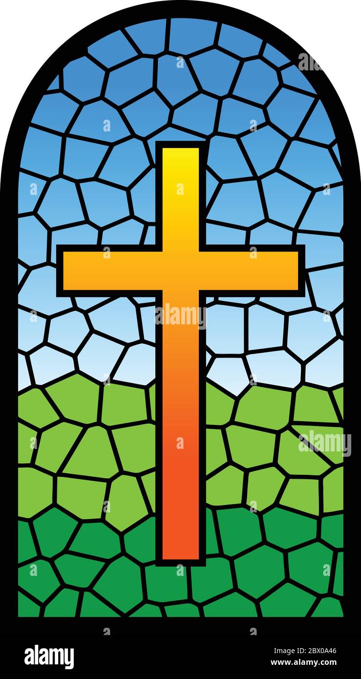Stained Glass Window - An illustration of a Stained Glass Window Stock ...