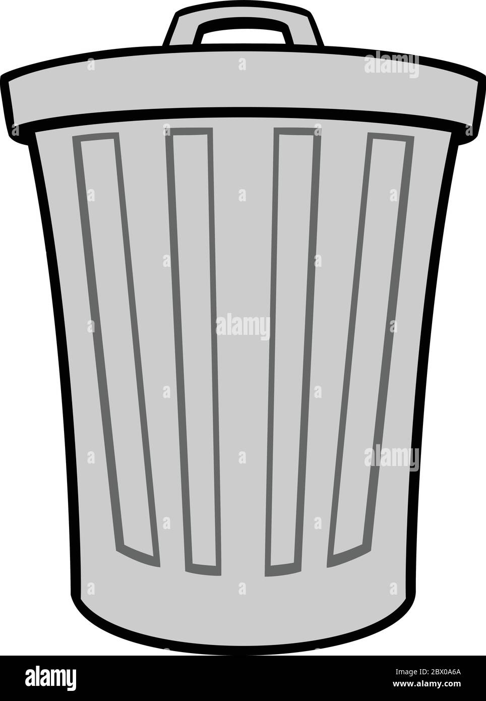 Trash Can - A cartoon illustration of a Trash Can Stock Vector Image & Art  - Alamy