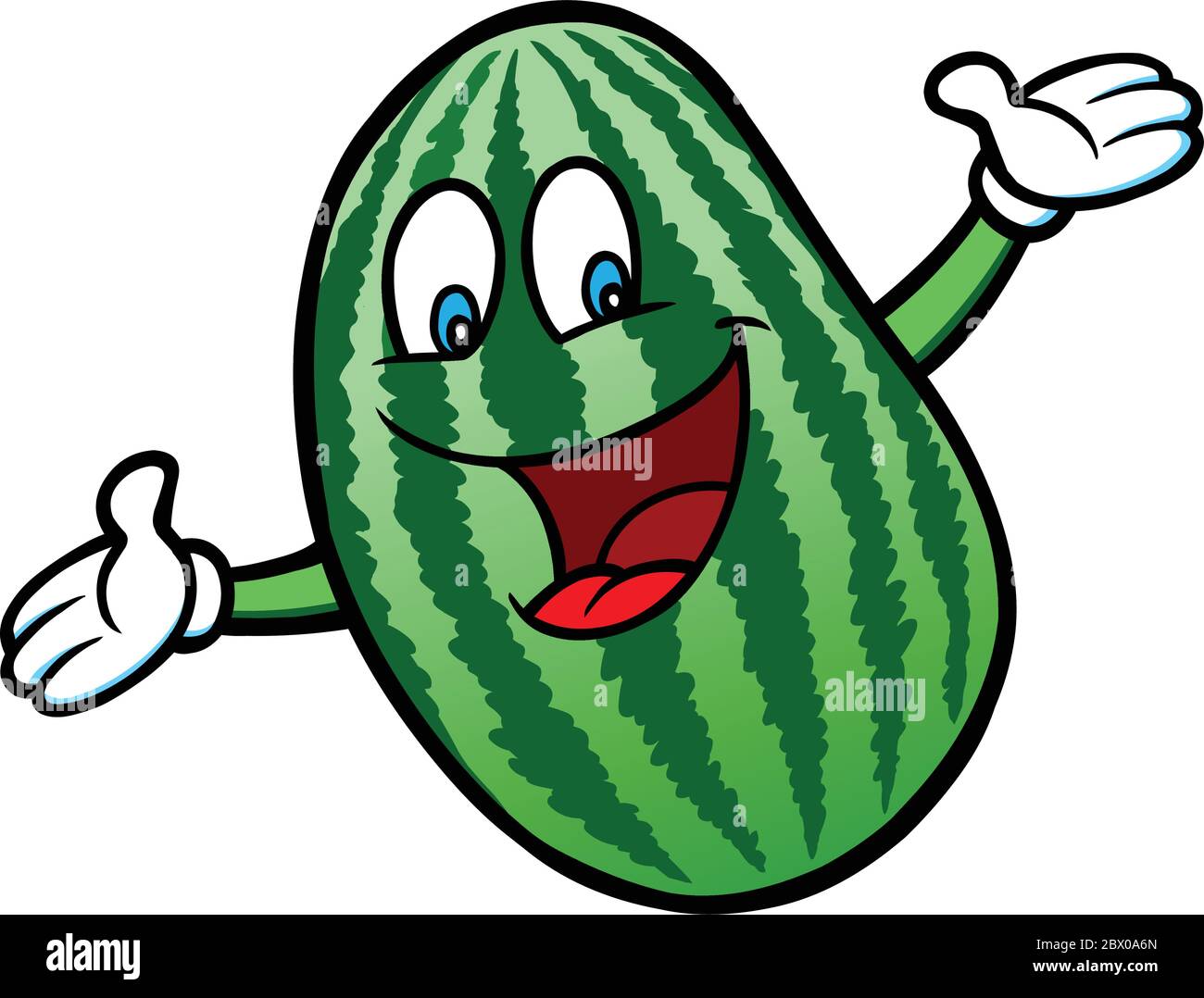 Watermelon Cartoon - An illustration of a Watermelon Mascot Cartoon ...