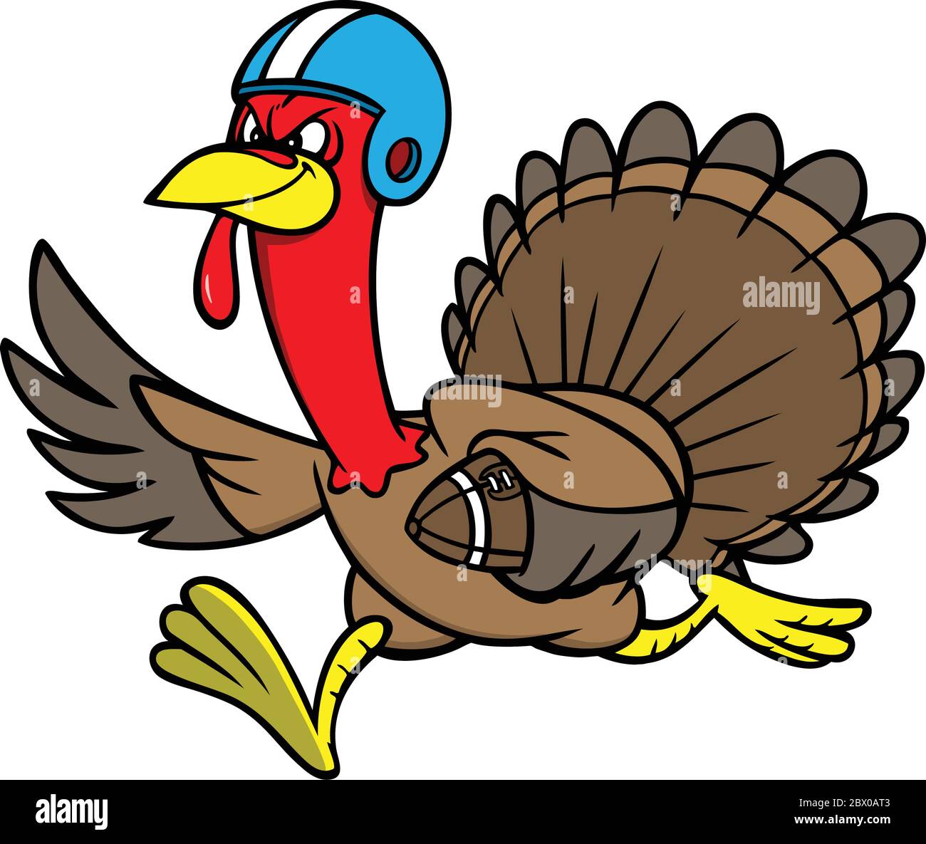 Turkey with Football- A Cartoon Illustration of a Turkey with a Football  Stock Vector Image & Art - Alamy
