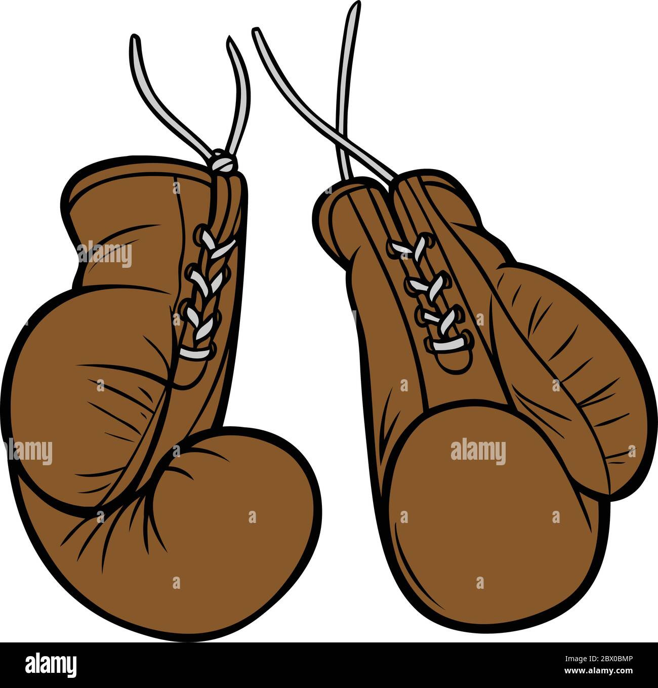Vintage Boxing Gloves- An Illustration of Vintage Boxing Gloves. Stock Vector