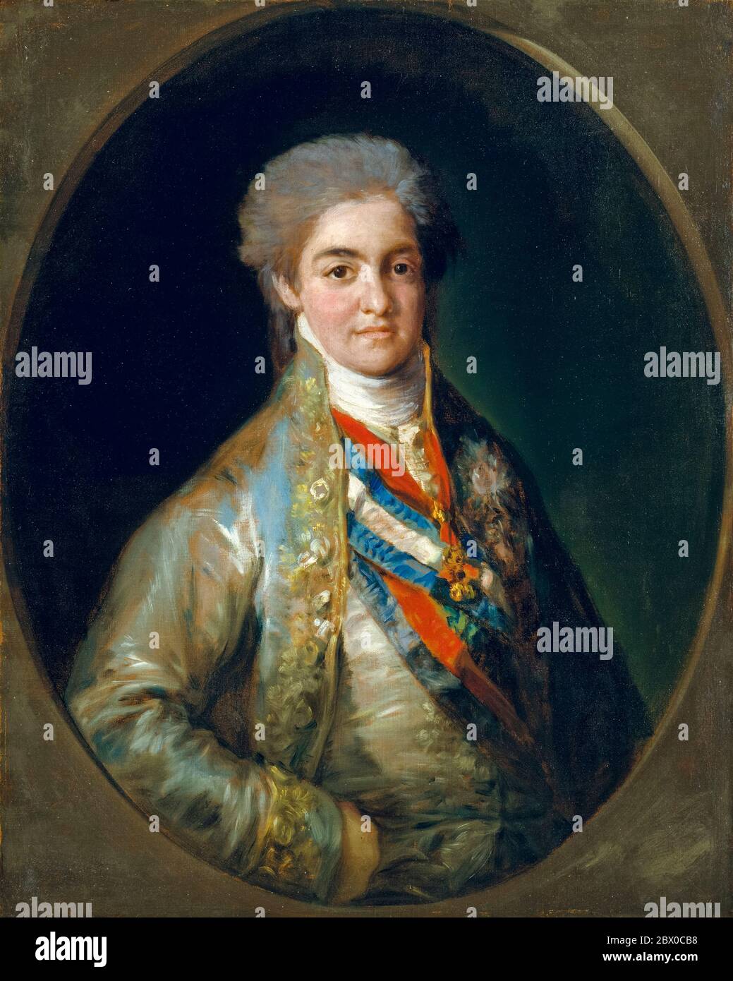Ferdinand VII of Spain (1784–1833), when Prince of Asturias aged 16 years old, portrait painting by Francisco Goya, circa 1800 Stock Photo