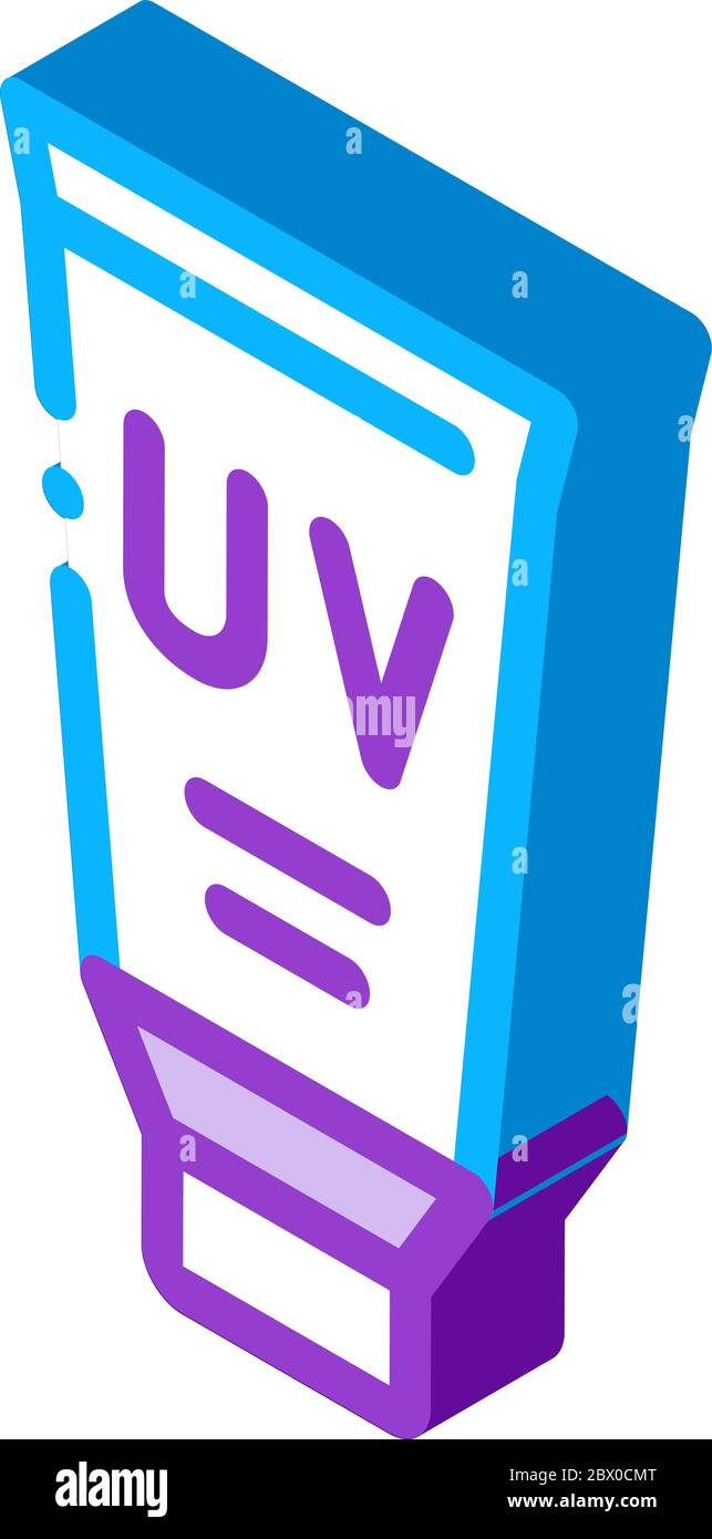 UV Protective Ointment isometric icon vector illustration Stock Vector