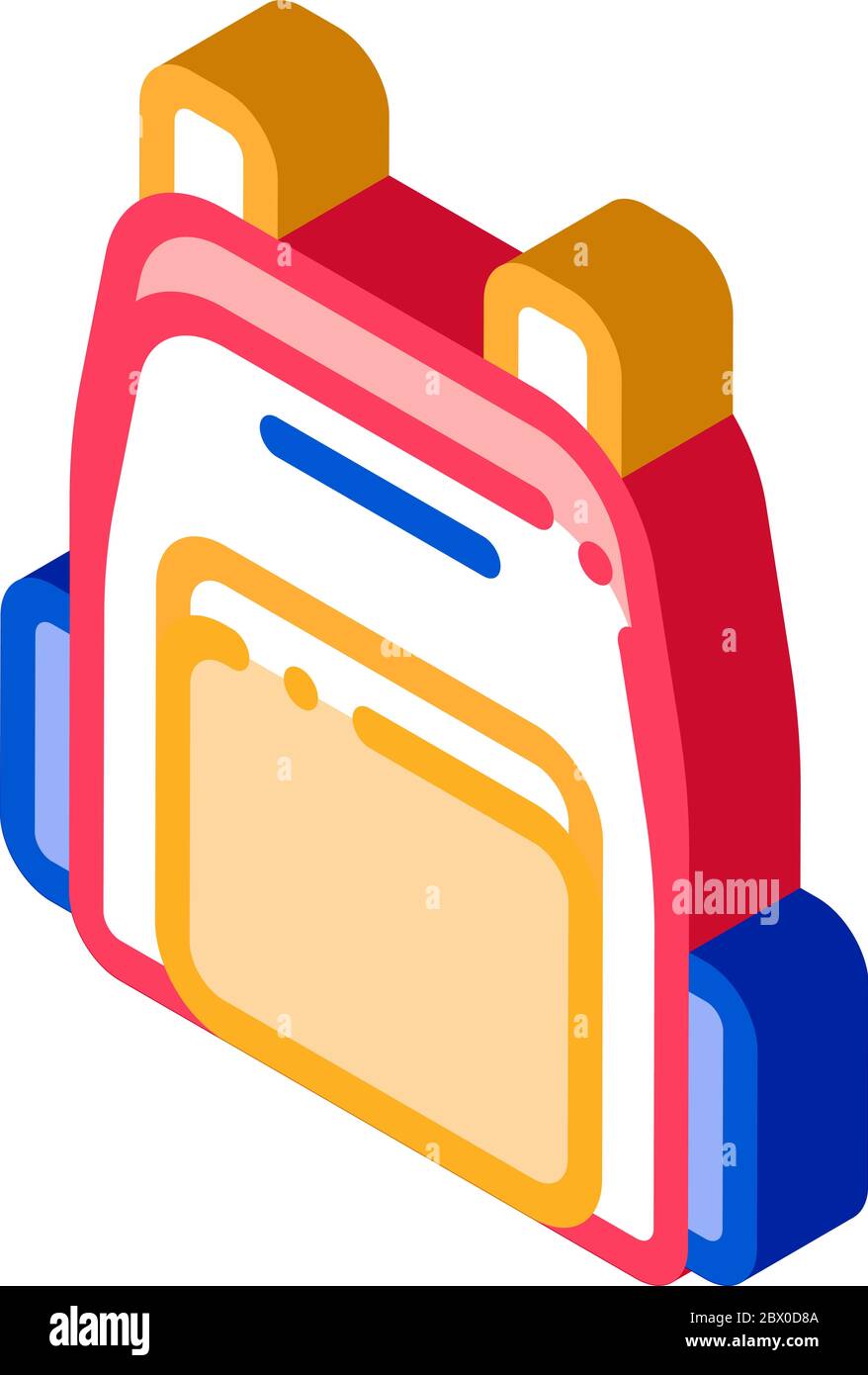 Rucksack isometric icon vector illustration Stock Vector Image & Art ...