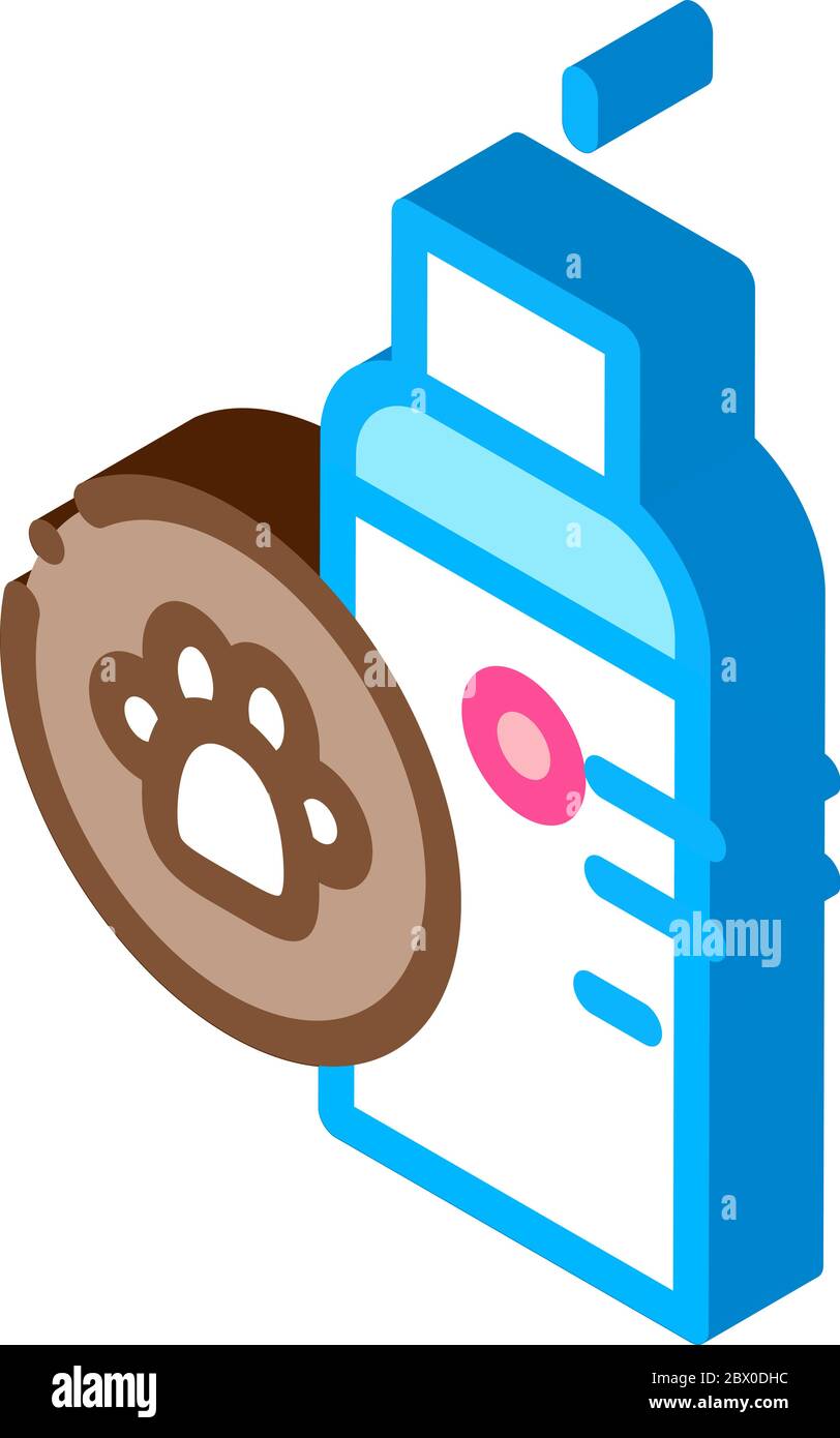 Dog Care Spray isometric icon vector illustration Stock Vector