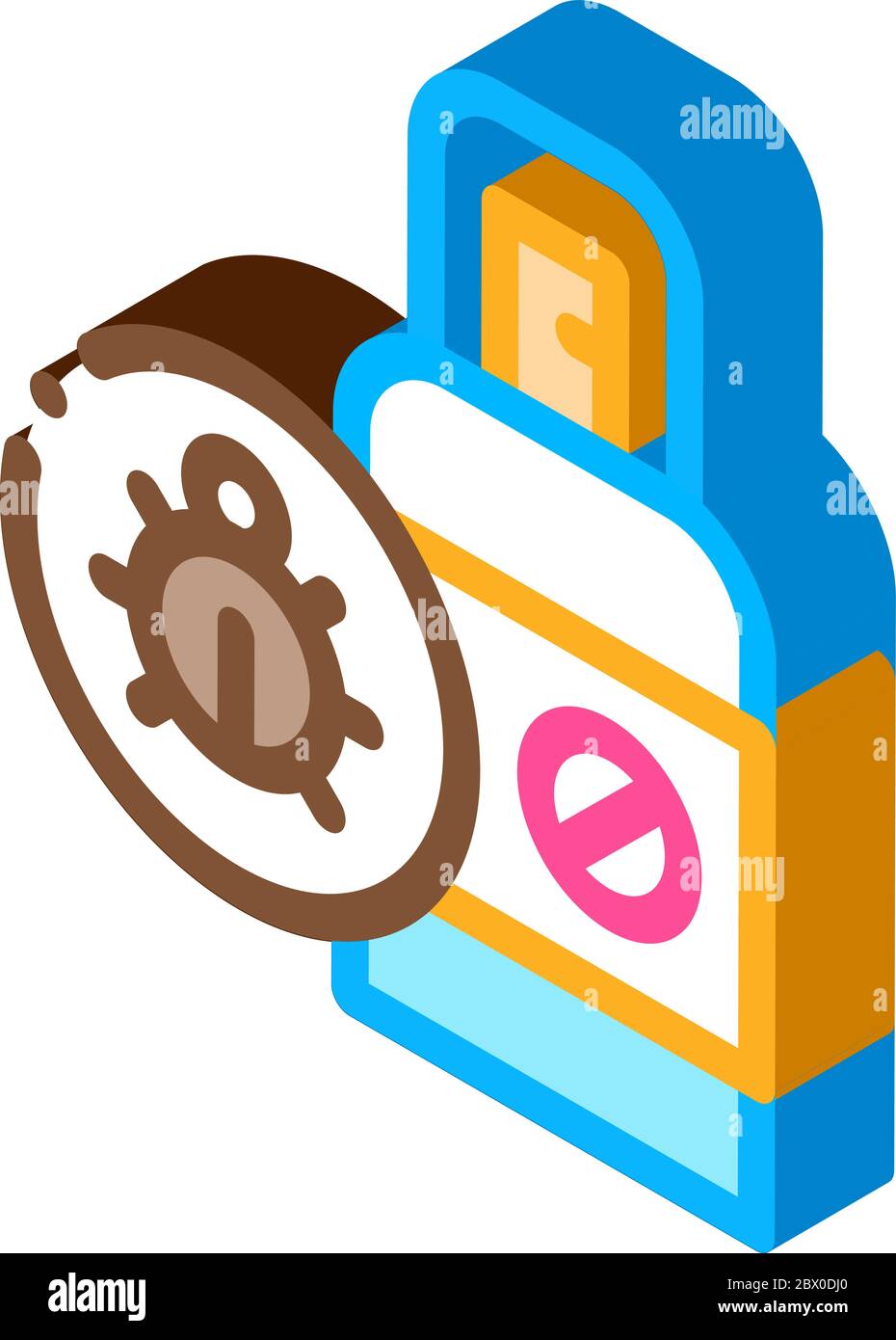 Flea Spray isometric icon vector illustration Stock Vector