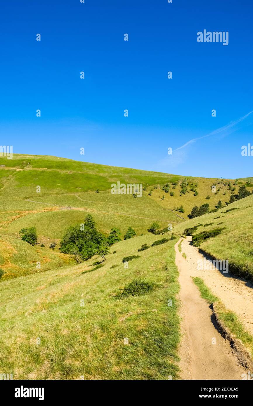 The Jacob's Ladder path from Edale to Kinder Scout,  Peak District National Park Stock Photo