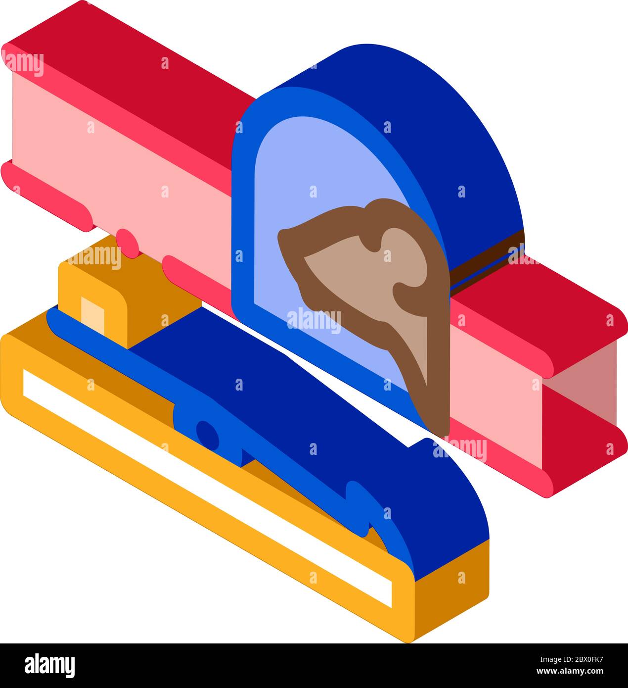 Mousetrap isometric icon vector illustration Stock Vector