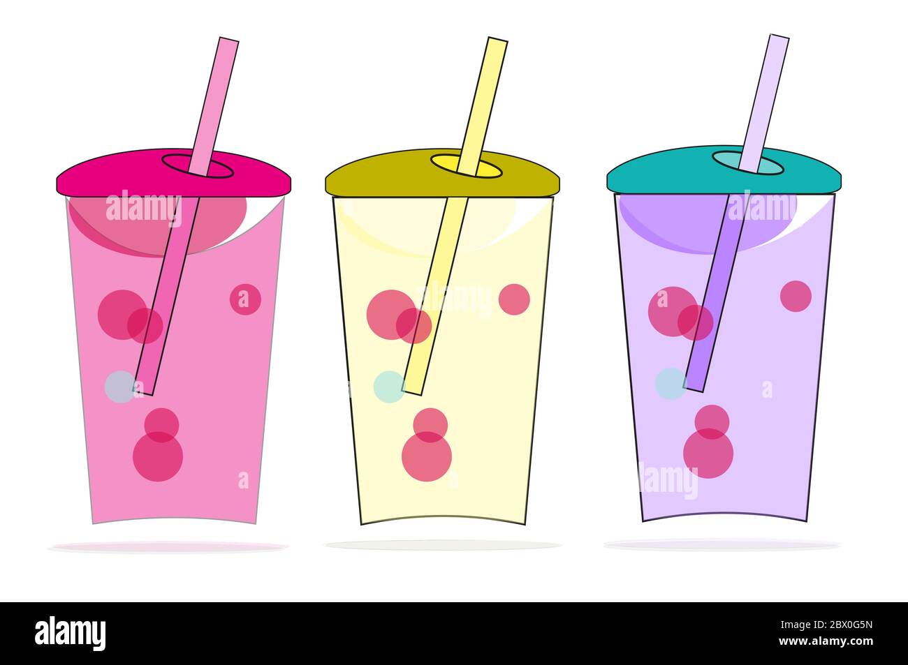 Colourful Smoothie Fruit Drinks vector Illustration Stock Vector Image