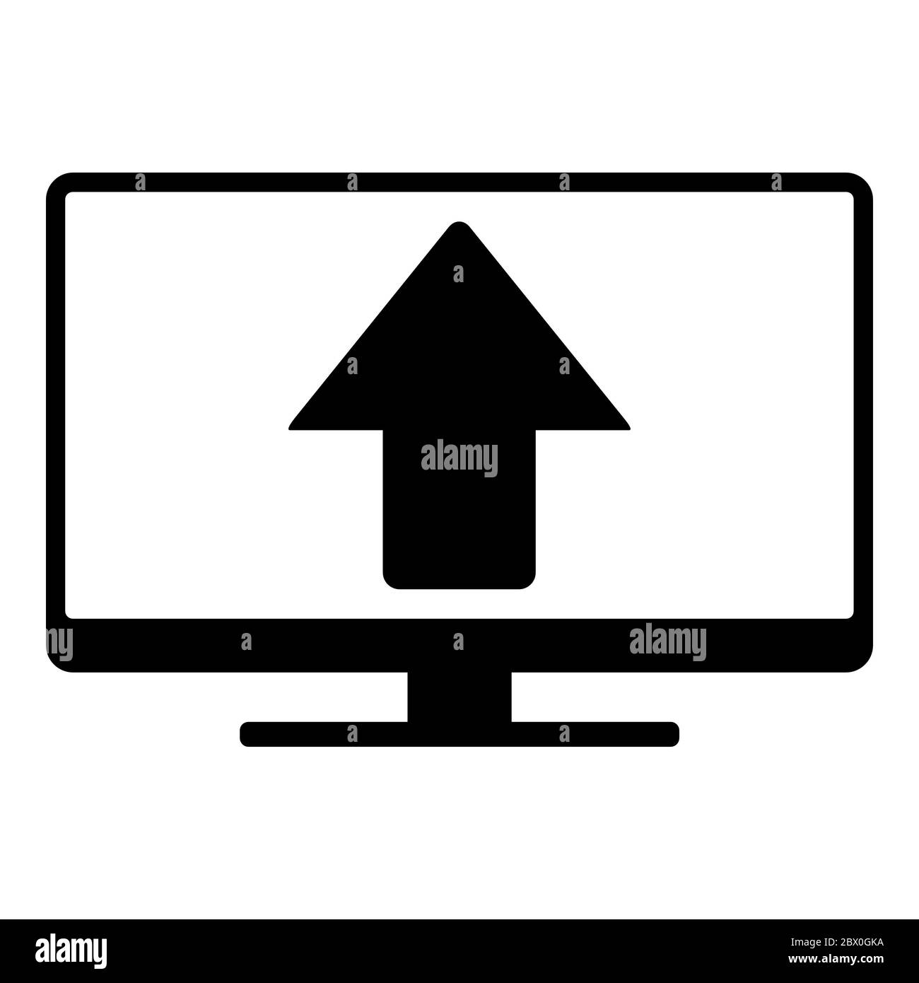 Upwards Screen Up arrow and screen Stock Photo - Alamy