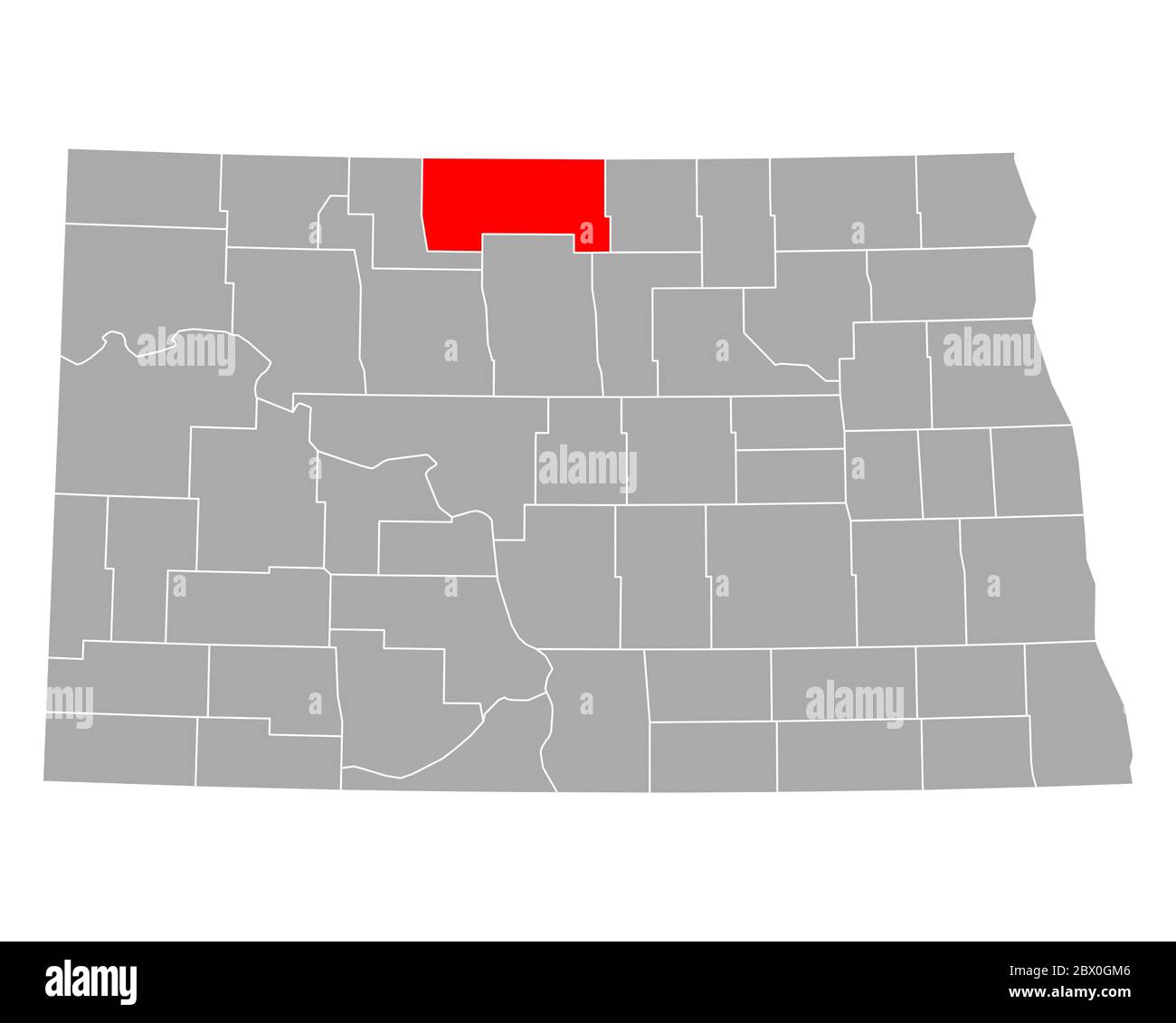 Map of Bottineau in North Dakota Stock Photo Alamy