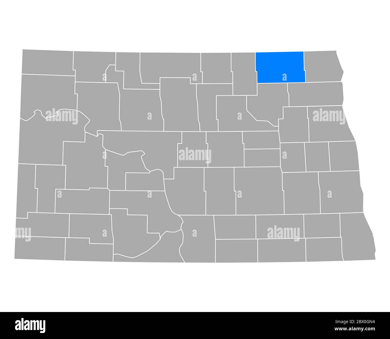 Map of Cavalier in North Dakota Stock Photo Alamy